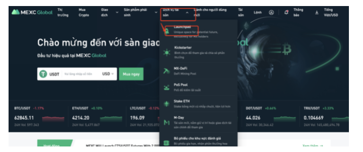 Hướng dẫn cách tham gia vào Launchpad trên sàn MEXC?