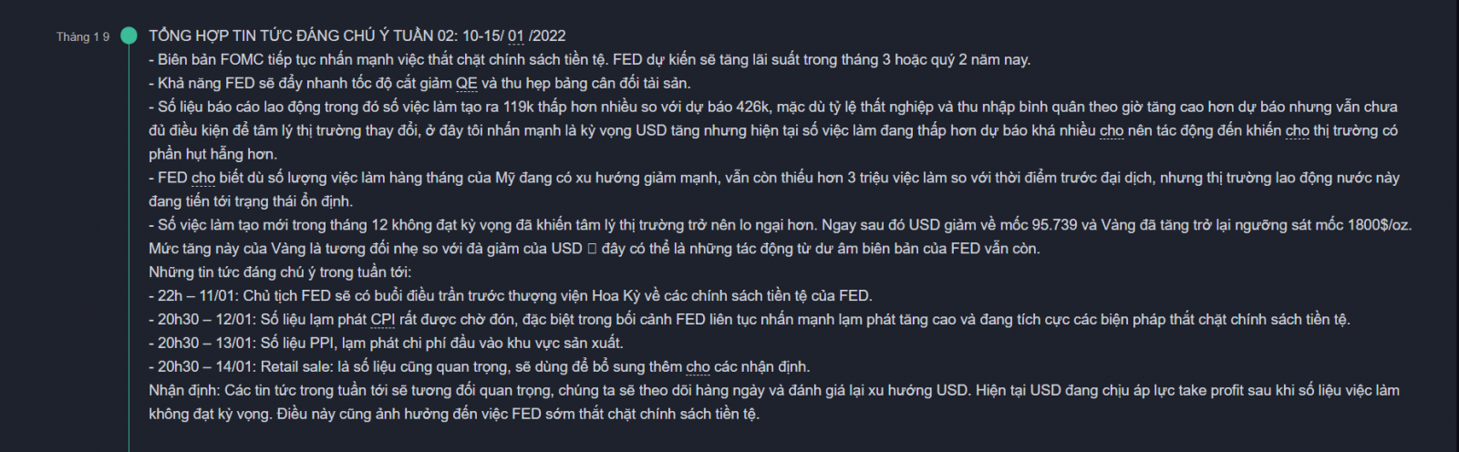 USD hiện đang giảm do thị trường thất vọng về số việc làm tạo ra