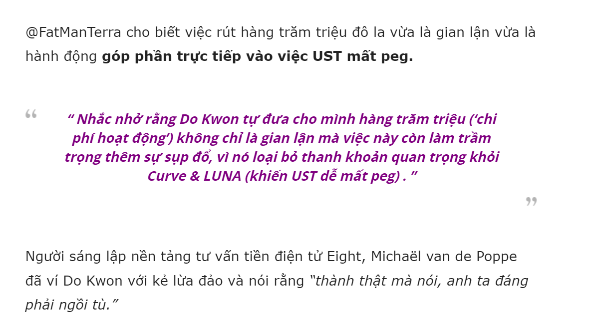 Cáo buộc Do Kwon rút mỗi tháng 80 triệu đô la từ dự án Terra