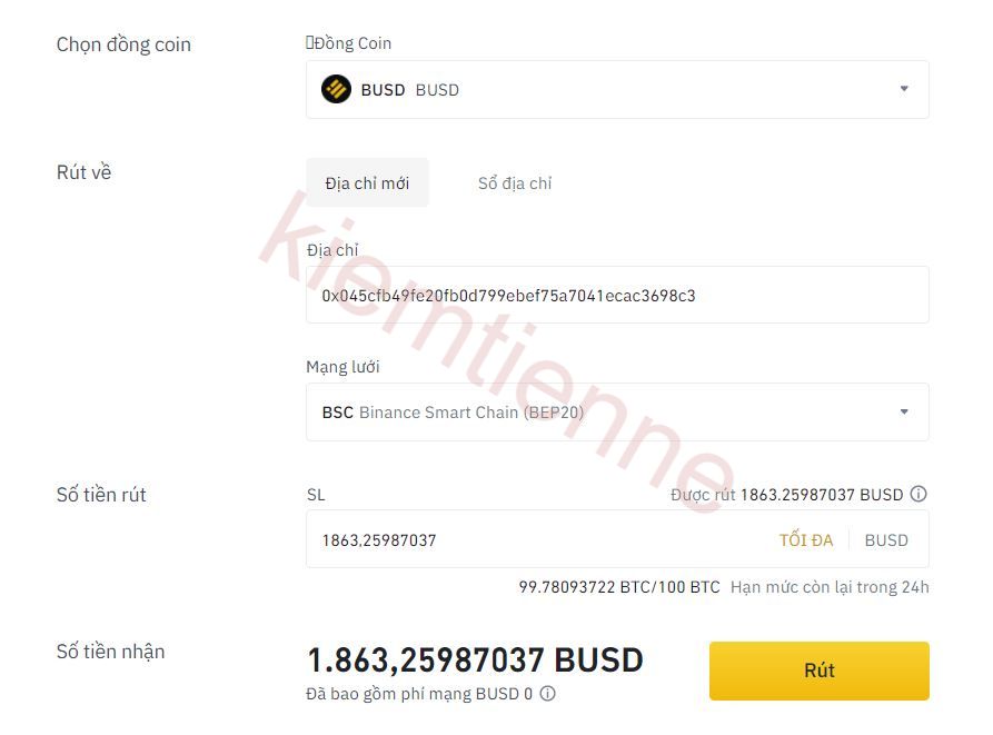 HƯỚNG DẪN NẠP VÀ RÚT TIỀN TRÊN SÀN BINANCE