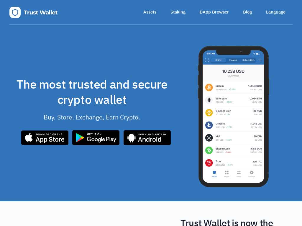 Tìm hiểu về ví lưu trữ Trust Wallet