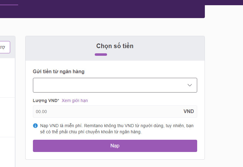 Hướng dẫn nạp tiền vào sàn Remitano như thế nào?