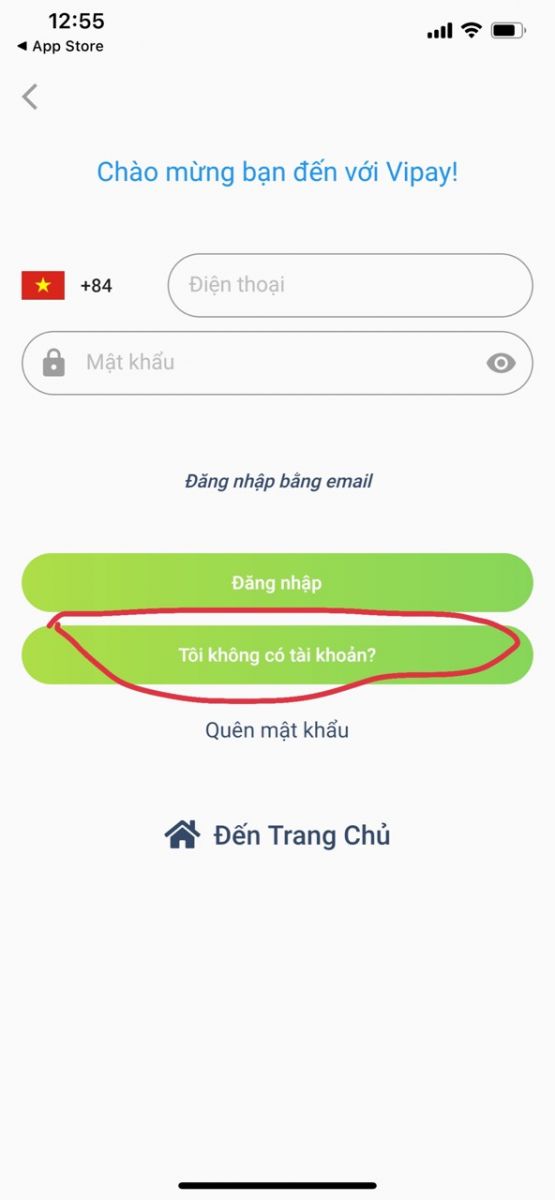 Cách tải app và đăng ký ID trên Vipay