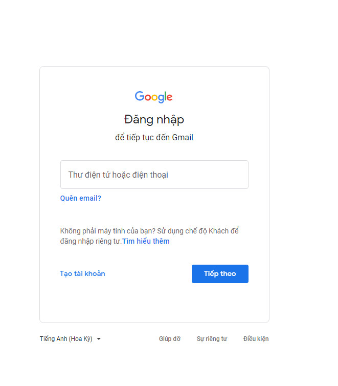 Hướng dẫn tạo tài khoản Gmail trên máy tính
